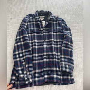 NWT men’s fleece button down